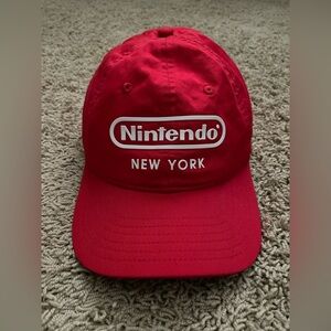 Nintendo World New York Snapback OSFM Limited Logo Official Hat Cap Red NYC